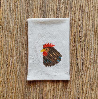 Brown Hen Face Kitchen Towel - Image 3